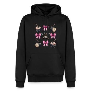 Coquette Arc Menuisier Bûcheron Fête des Mères Rose - Sweat à capuche Premium bio Homme - noir - Devant - Nico (187cm)