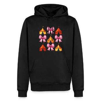 Nœud Coquet Cirque Carnaval Noeud Rose - Sweat à capuche Premium bio Homme - noir - Devant - Nico (187cm)