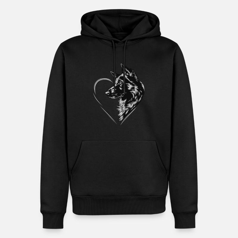 Deutscher Schäferhund - Männer Premium Bio Hoodie - Schwarz