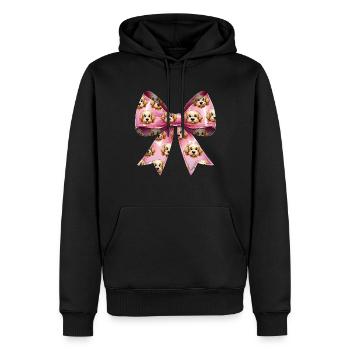 Coquette Bow Golden Doodle Chien Goldendoodle - Sweat à capuche Premium bio Homme - noir - Devant - Nico (187cm)