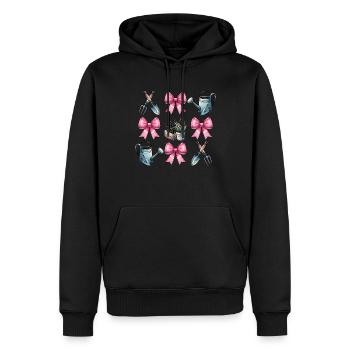 Coquette Bogen Gartenarbeit Gärtner Werkzeuge - Männer Premium Bio Hoodie - Schwarz - Vorne - Nico (187cm)