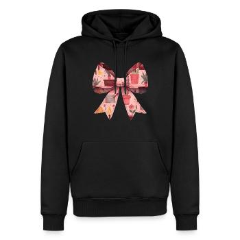 Coquette Bow Gardening Gardener Plants Pattern - Men’s Premium Organic Hoodie - black - Front - Nico (187cm)