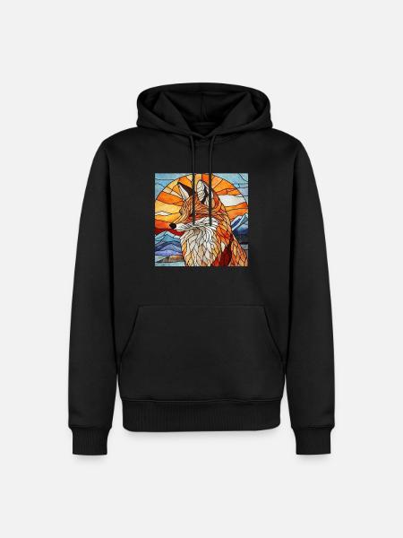 Fuchs - Männer Premium Bio Hoodie - Schwarz