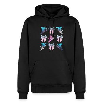 Coquette Bogen Snowboarding Mütter Tag Snowboarder - Männer Premium Bio Hoodie - Schwarz - Vorne - Nico (187cm)