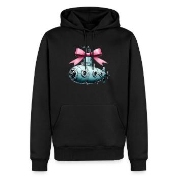 Coquette Bow Sous-marin Fête des Mères Pink Bow Mom - Sweat à capuche Premium bio Homme - noir - Devant - Nico (187cm)