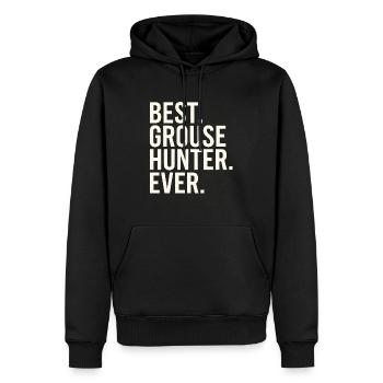 Auerhahn - Männer Premium Bio Hoodie - Schwarz - Vorne - Nico (187cm)
