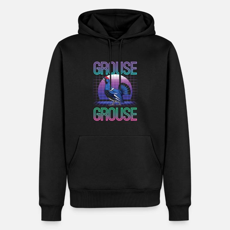 Auerhahn - Männer Premium Bio Hoodie - Schwarz