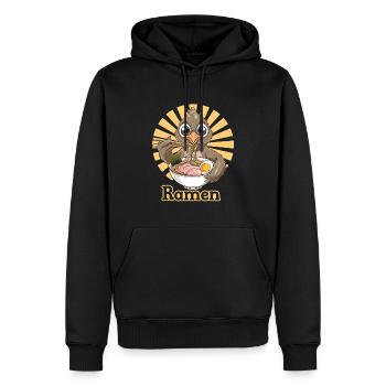 Auerhahn - Männer Premium Bio Hoodie - Schwarz - Vorne - Nico (187cm)