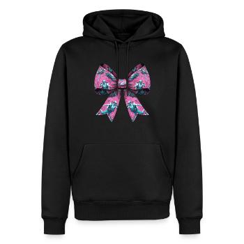Coquette Bogen Tauchen Mama Taucher Muster rosa - Männer Premium Bio Hoodie - Schwarz - Vorne - Nico (187cm)