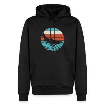 Gar - Männer Premium Bio Hoodie - Schwarz - Vorne - Nico (187cm)
