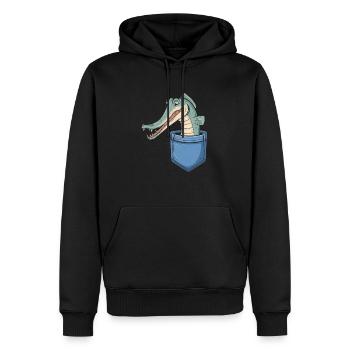 Gar - Männer Premium Bio Hoodie - Schwarz - Vorne - Nico (187cm)