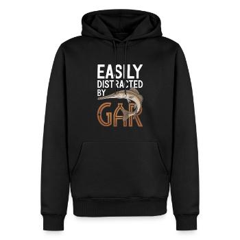 Gar - Männer Premium Bio Hoodie - Schwarz - Vorne - Nico (187cm)