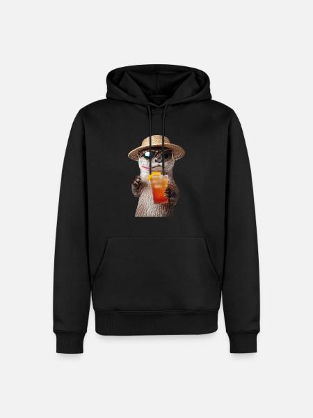 Otter - Männer Premium Bio Hoodie - Schwarz