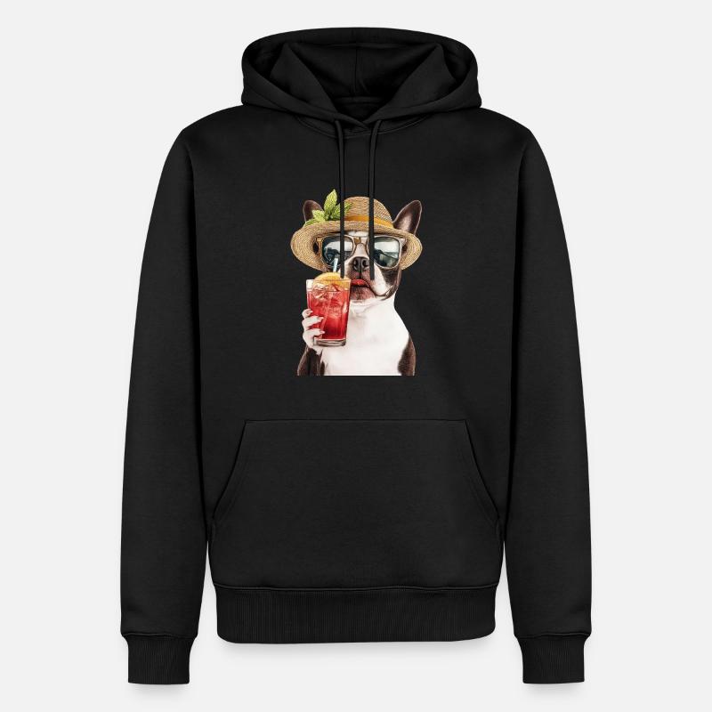 Boston Pitbull Terrier - Männer Premium Bio Hoodie - Schwarz