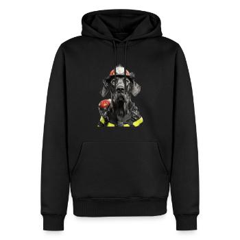 Deutsche Dogge - Männer Premium Bio Hoodie - Schwarz - Vorne - Nico (187cm)
