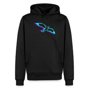 Retro Seemöwe Seemöwe Seevogel Vaporwave - Männer Premium Bio Hoodie - Schwarz - Vorne - Nico (187cm)