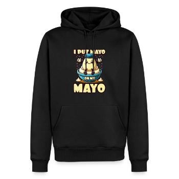 Mayonnaise - Männer Premium Bio Hoodie - Schwarz - Vorne - Nico (187cm)