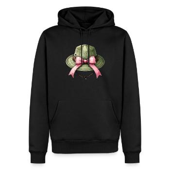 Coquette Schleife Zookeeping Zookeeper Hut rosa - Männer Premium Bio Hoodie - Schwarz - Vorne - Nico (187cm)