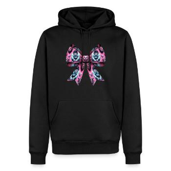 Coquette noeud Ogre motif monstre Halloween maman - Sweat à capuche Premium bio Homme - noir - Devant - Nico (187cm)