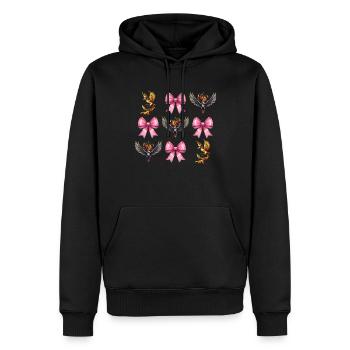 Arc Coquet Phoenix Mythical Eagle Vieux - Sweat à capuche Premium bio Homme - noir - Devant - Nico (187cm)
