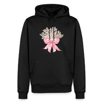 Coquette Arc Récif de Corail Mer Océan Fille - Sweat à capuche Premium bio Homme - noir - Devant - Nico (187cm)