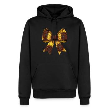 Coquette Schleife Sonnenblume Muster Pflanze Mama - Männer Premium Bio Hoodie - Schwarz - Vorne - Nico (187cm)