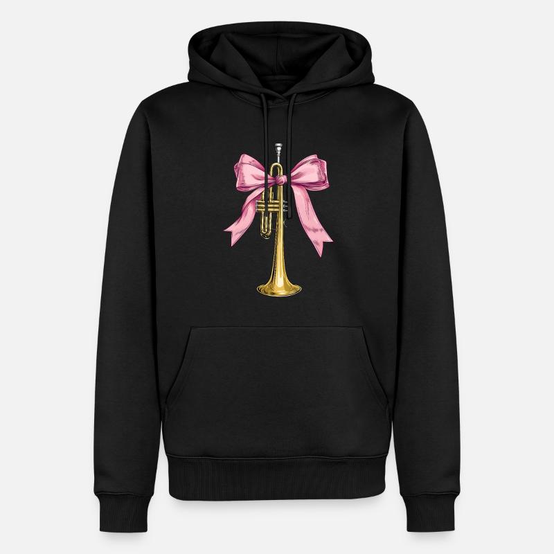 Coquette archet trompette instrument trompette - Sweat à capuche Premium bio Homme - noir