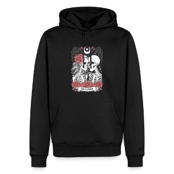 Tarotkarte - Männer Premium Bio Hoodie - Schwarz - Vorne - Nico (187cm)