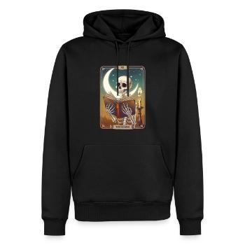 Tarotkarte - Männer Premium Bio Hoodie - Schwarz - Vorne - Nico (187cm)