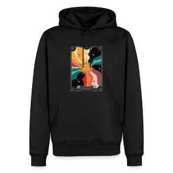 Tarotkarte - Männer Premium Bio Hoodie - Schwarz - Vorne - Nico (187cm)