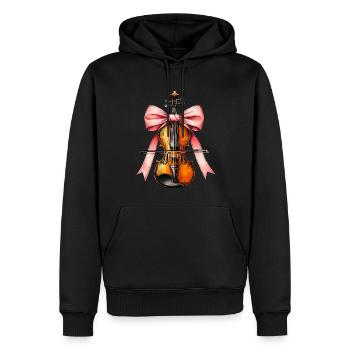 Coquette Bogen Violine Mädchen Geigerin Mom Mütter - Männer Premium Bio Hoodie - Schwarz - Vorne - Nico (187cm)