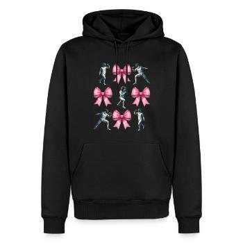 Coquette Bogen Fechten Fechter Mom Mütter Tag - Männer Premium Bio Hoodie - Schwarz - Vorne - Nico (187cm)