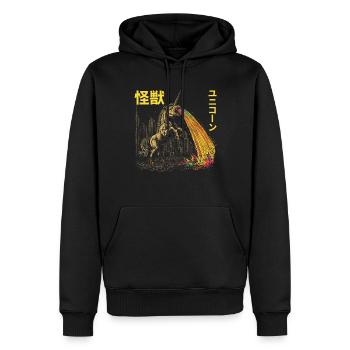 Kaiju Einhorn Japanisches Monster Anime Manga - Männer Premium Bio Hoodie - Schwarz - Vorne - Nico (187cm)