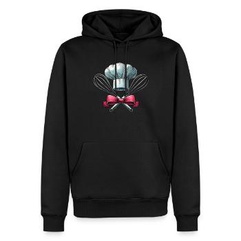 Coquette Schleife Backen Chefkoch Hut Schneebesen - Männer Premium Bio Hoodie - Schwarz - Vorne - Nico (187cm)