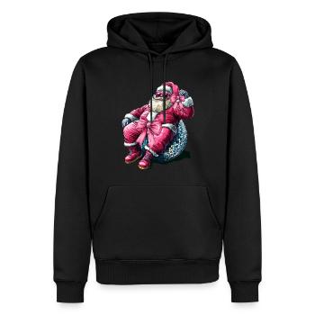 Kokette Bogen Weihnachtsmann Weihnachten - Männer Premium Bio Hoodie - Schwarz - Vorne - Nico (187cm)