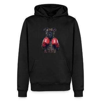 Cane Corso - Männer Premium Bio Hoodie - Schwarz - Vorne - Nico (187cm)