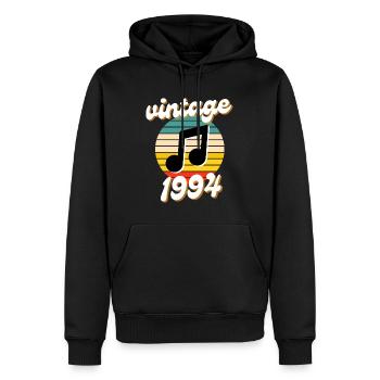 né millésime année 1994 idée cadeau années 90 - Sweat à capuche Premium bio Homme - noir - Devant - Nico (187cm)