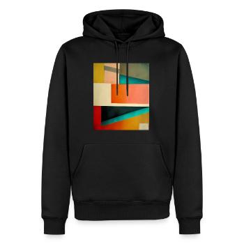 Illustration inspiriert von Bauhaus-Bewegung und Stil - Männer Premium Bio Hoodie - Schwarz - Vorne - Nico (187cm)