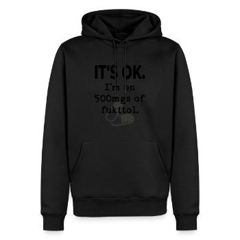 C’est bien. Je prends 500 mg de Fukitol. - Sweat à capuche Premium bio Homme - noir - Devant - Nico (187cm)