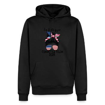 Ich wähle einen verurteilten Verbrecher - 2024 - Männer Premium Bio Hoodie - Schwarz - Vorne - Nico (187cm)