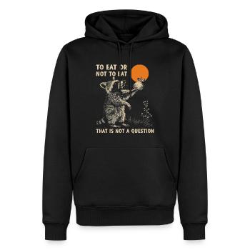 Mignon raton laveur raton laveur nature bébé raton laveur forêt - Sweat à capuche Premium bio Homme - noir - Devant - Nico (187cm)