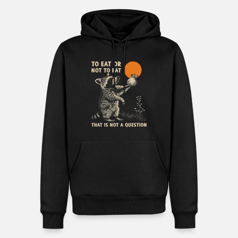 Mignon raton laveur raton laveur nature bébé raton laveur forêt - Sweat à capuche Premium bio Homme - noir