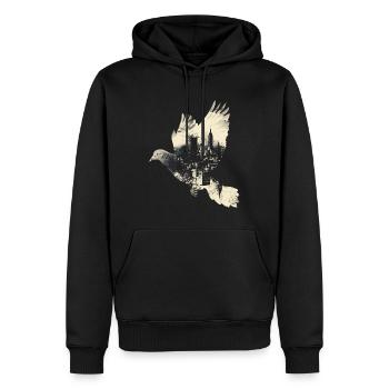 pigeon pigeon bird pigeon fancier flying - Men’s Premium Organic Hoodie - black - Front - Nico (187cm)