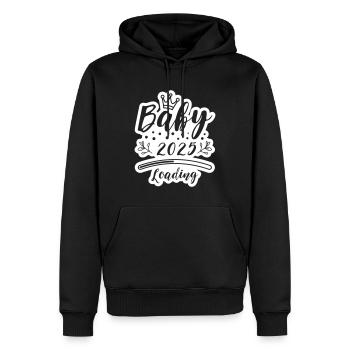 Bébé 2025 Chargement Dicton - Sweat à capuche Premium bio Homme - noir - Devant - Nico (187cm)