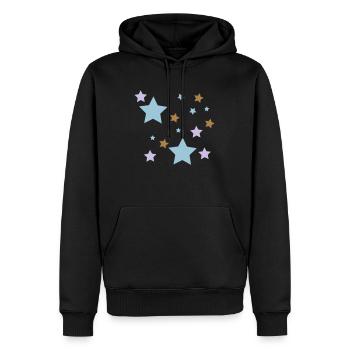 stars - Männer Premium Bio Hoodie - Schwarz - Vorne - Nico (187cm)