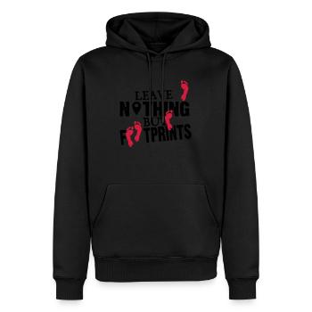 Geocaching: leave nothing but footprints - Männer Premium Bio Hoodie - Schwarz - Vorne - Nico (187cm)