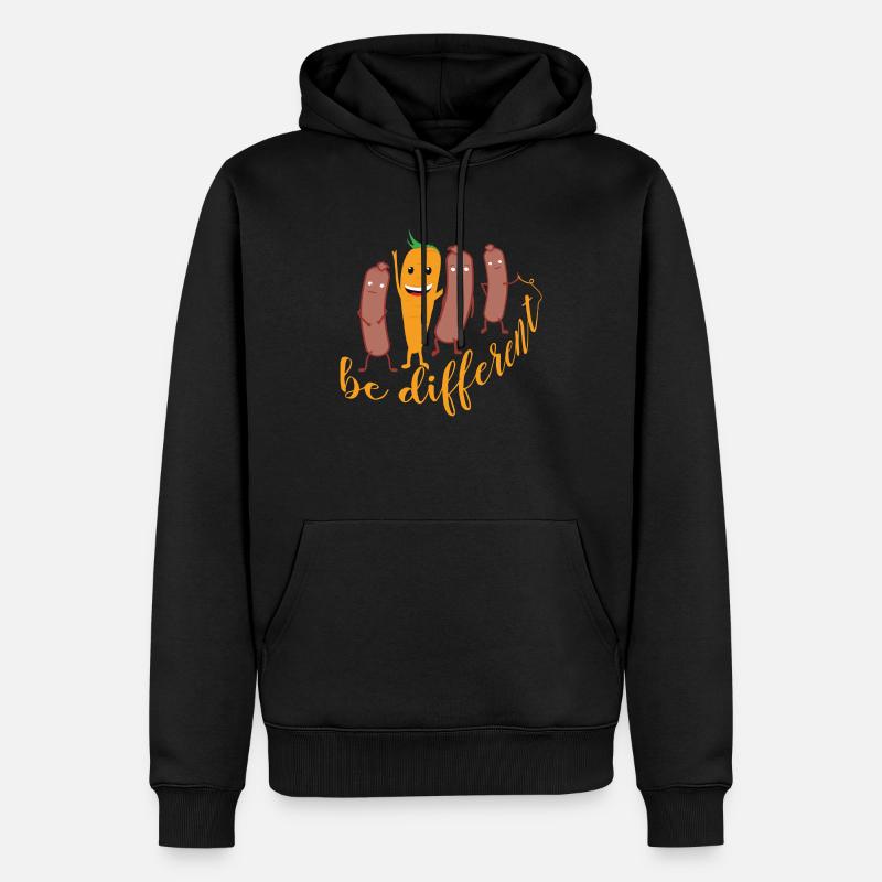 Karotte be different - Männer Premium Bio Hoodie - Schwarz