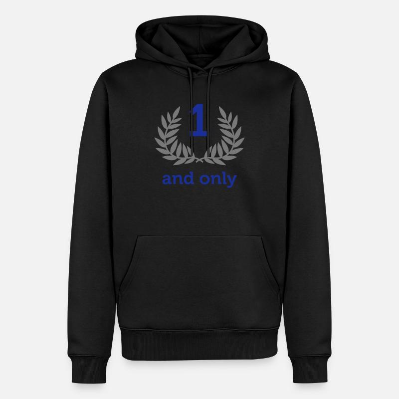 1 and only - Männer Premium Bio Hoodie - Schwarz