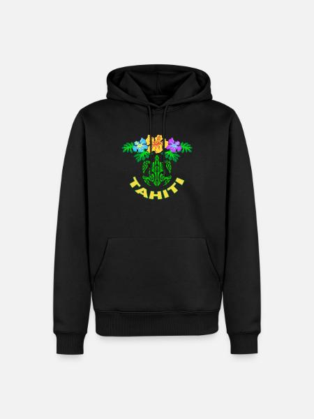 tahiti symbol 02 - Sweat à capuche Premium bio Homme - noir