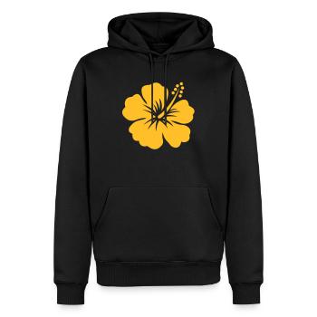 hibiscus tahiti - Männer Premium Bio Hoodie - Schwarz - Vorne - Nico (187cm)